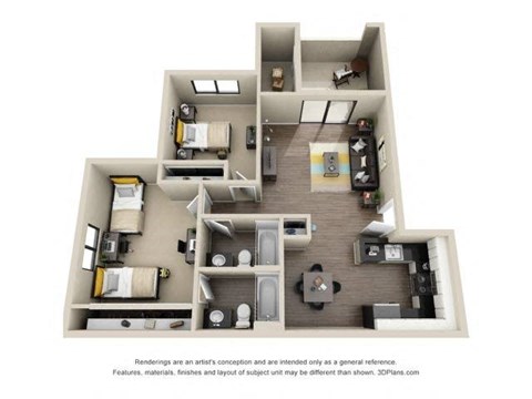 2x2 floorplan